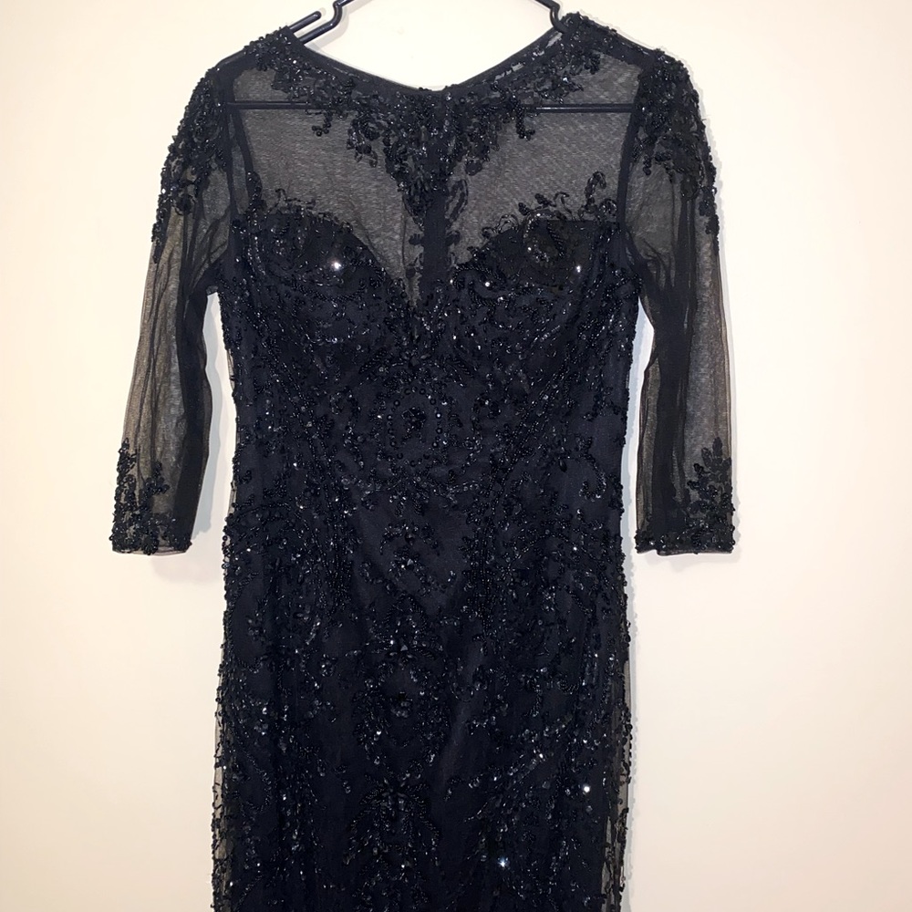 Elegant hand beaded Ivonne D evening gown